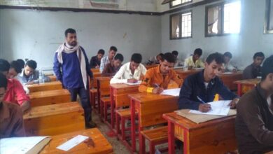 هدوء وانضباط في امتحانات الثانوية العامة بثانوية صلاح الدين في العقلة بالضالع