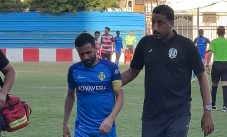 اصابة احمد شديد قناوي خلال مباراة البلدية