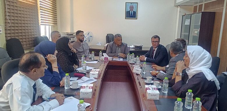 السلطة المحلية بعدن تبحث مع وفد منظمة فريدريش ايبرت توسيع تدخلاتها ومشاريعها الخدمية والتنموية