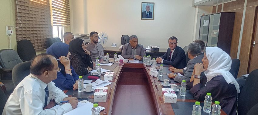 السلطة المحلية بعدن تبحث مع وفد منظمة فريدريش ايبرت توسيع تدخلاتها ومشاريعها الخدمية والتنموية