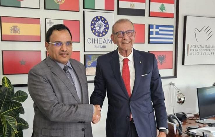 الوزير السقطري يبحث مع المركز الدولي للدراسات الزراعية لمنطقة البحر الأبيض المتوسط التعاون المشترك