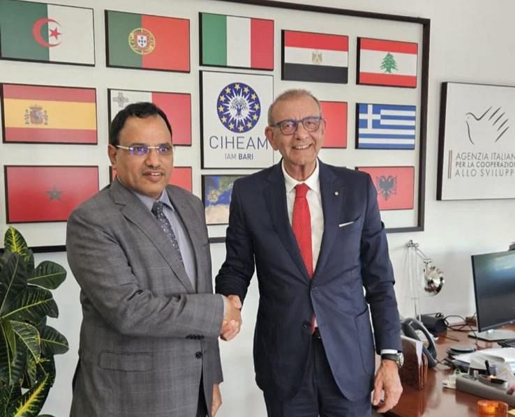 الوزير السقطري يبحث مع المركز الدولي للدراسات الزراعية لمنطقة البحر الأبيض المتوسط التعاون المشترك