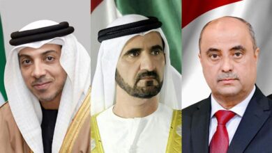 رئيس الوزراء يتلقى برقيتي تهنئة من نائبي الرئيس الاماراتي