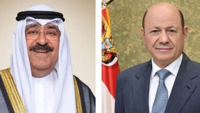 رئيس مجلس القيادة يتلقى برقية تهنئة من امير الكويت بمناسبة العيد الوطني 22 مايو