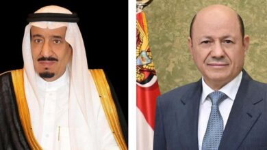 رئيس مجلس القيادة يتلقى برقيتي تهنئة من خادم الحرمين الشريفين وولي العهد بمناسبة العيد الوطني 22 مايو