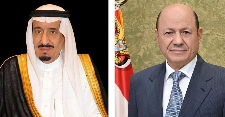 رئيس مجلس القيادة يتلقى برقيتي تهنئة من خادم الحرمين الشريفين وولي العهد بمناسبة العيد الوطني 22 مايو