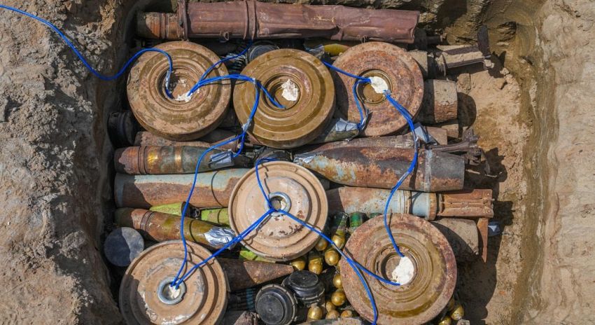 "مسام" يتلف أكثر من 5000 قطعة من الذخائر غير المنفجرة في أبين