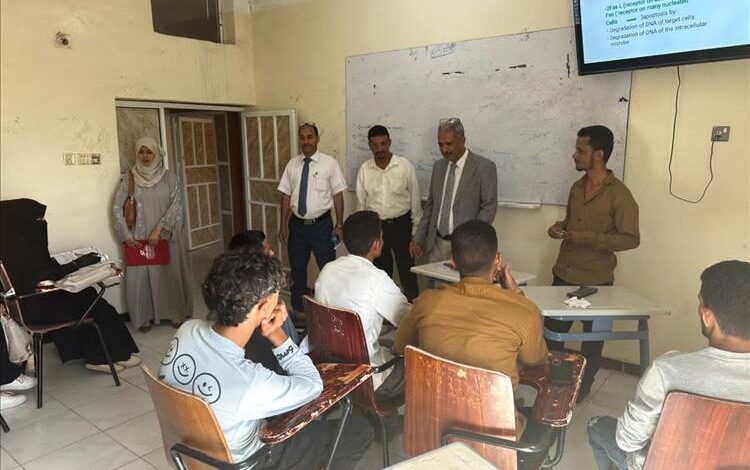 البروفيسور محمد الشعيبي يزور جامعة خليج عدن الدولية ويعقد إجتماع بعدد من قيادات وموظفي الجامعة