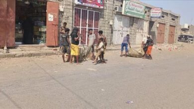 استمرار حملة النظافة الشاملة في مدينة شقرة بأبين