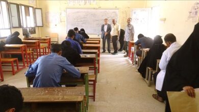 الأمين العام لمحلي أبين يدشن امتحانات المعهد الصحي بجعار