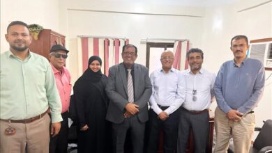 الكابتن بن نهيد يتفقد سير العمل بهيئة الطيران ومطار عدن الدولي عقب إجازة عيد الأضحى المبارك
