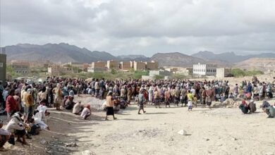 المئات يشيعون جثمان الفقيد رضوان عبدربه لقرع في مدينة لباخة بالمحفد