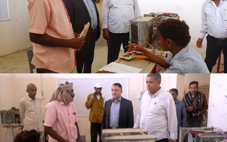 انطلاق الامتحانات النهائية لـ 120 طالبًا في المعاهد المهنية بأبين