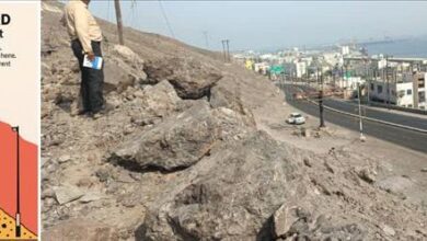 دراسة جيولوجية ميدانية تحذر من نشاط انزلاقي متزايد في عقبة عدن...مقترحات هندسية قيد الإعداد لمعالجة الانهيارات"