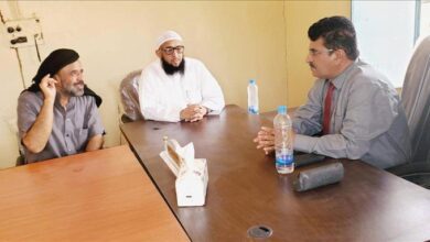 مدير عام مديرية الروضة يلتقي إدارة مشروع مياه الشرب بمدينة الروضة