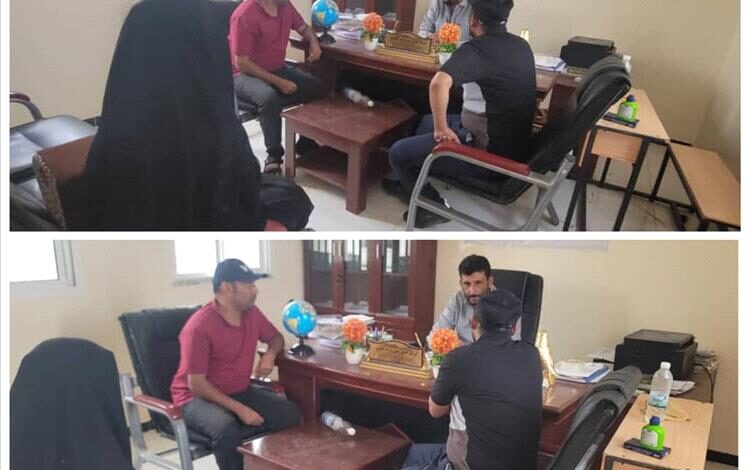 مدير عام مديرية الملاح بمحافظة لحج يناقش مع منظمة ادرا تدخلاتها في المديرية
