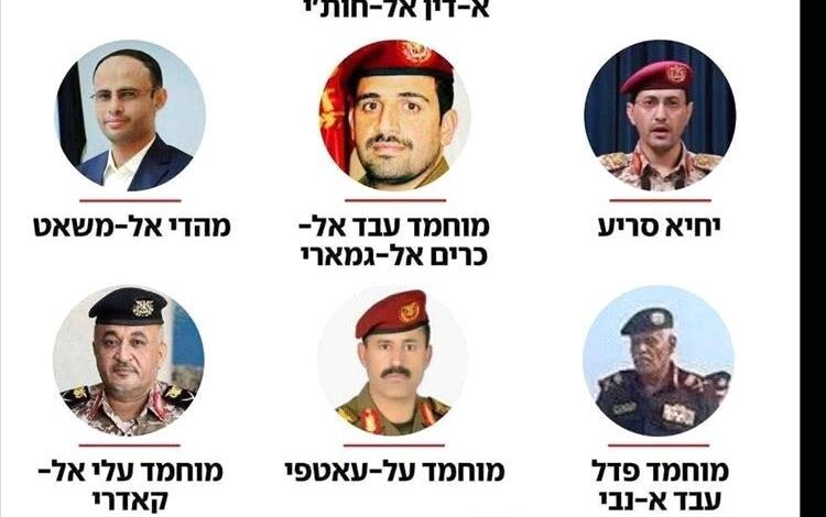 وسائل إعلام عبرية تنشر قائمة بأبرز قيادات جماعة الحوثي وتصفهم بـ"أخطر تهديدات إيران المباشرة"