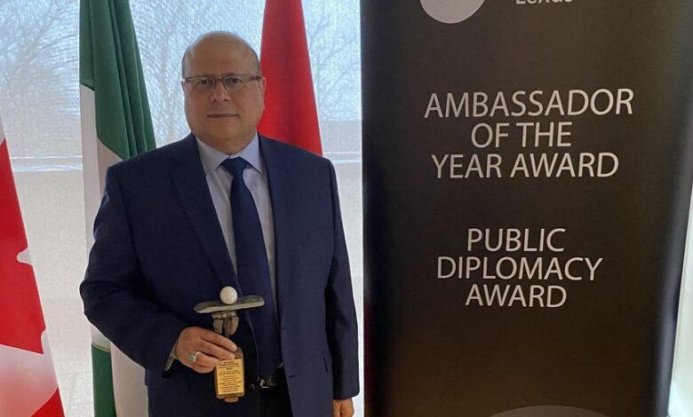 المجلس الدولي للدبلوماسية يمنح السلال جائزة سفير العام في كندا للعام 2025