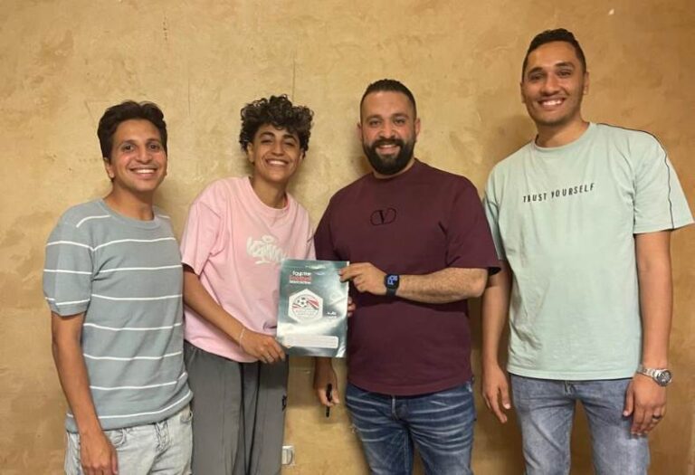 عادل المحروقي وبثينه محمد