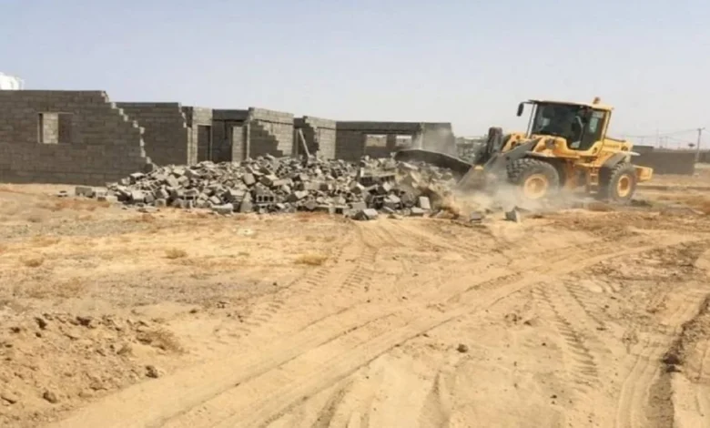إزالة تعديات على أراض حكومية في الرياض بمساحة 39 مليون متر مربع