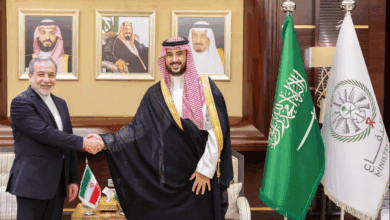 وزير الدفاع يلتقي وزير الخارجية الإيراني