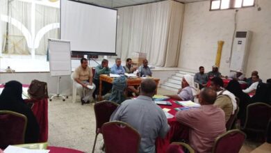 إقامة دورة تدريبية في المجال الاداري لجمعيات مستخدمي المياه بمديرية تبن بلحج