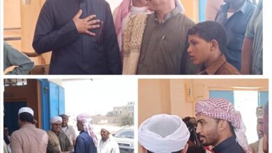 الثوباني يزور مؤسسة الفلاح المخبز الخيري ويتكفل بتوفير الدقيق والتوزيع المجاني ليوم الافتتاح