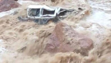 السيول تودي بحياة أربعة شبان في إب