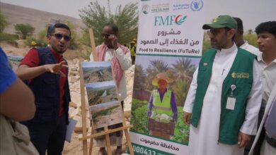 الـ FMF تستعرض نتائج تدخلاتها الزراعية في حضرموت خلال زيارة وفد من WFP ومركز الملك سلمان