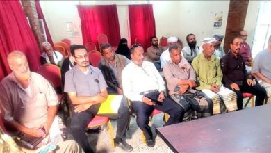 الوكيل عبد الملك  يفتتح اللقاء التشاوري لعرض مخرجات العمل الحقلي في مديرة تبن