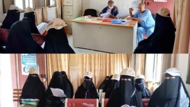 تدشين دورة تدريبية لمتطوعات التثقيف الصحي في مودية بأبين حول تحصين الأطفال ضد شلل الأطفال