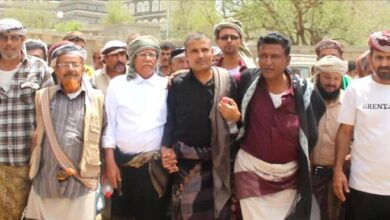 تنصيب الشيخ سليم الرهوي شيخاً لقبيلة الرهوي بمنطقة رخمة بيافع كلد