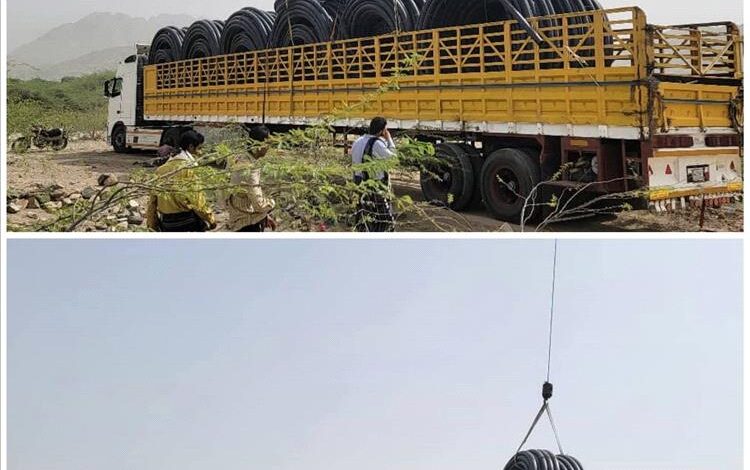 لحج.. وصول شحنة جديدة من إمدادات المياه إلى طور الباحة مقدمة من الصليب الأحمر الدولية
