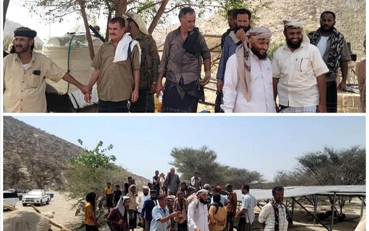 لحج..قيادة المديرية في زياره لمنطقة المشاريج بطور الباحة