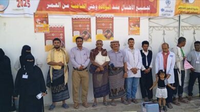 لدهم والمحضار يدُشنا  الحملة الوطنية الطارئة للتحصين ضد مرض شلل الأطفال في مديرية حبان