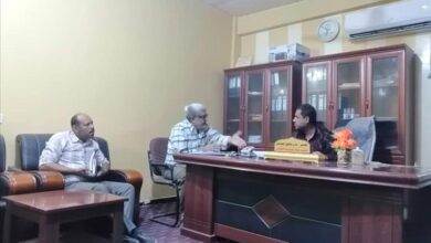 مدير عام خنفر "اليوسفي" يلتقي بمدير عام الأشغال العامة والطرق بمحافظة أبين