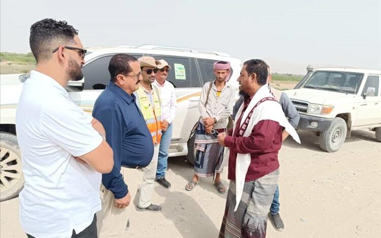 مدير عام خنفر اليوسفي يتفقد العمل في مشروع سد حسان