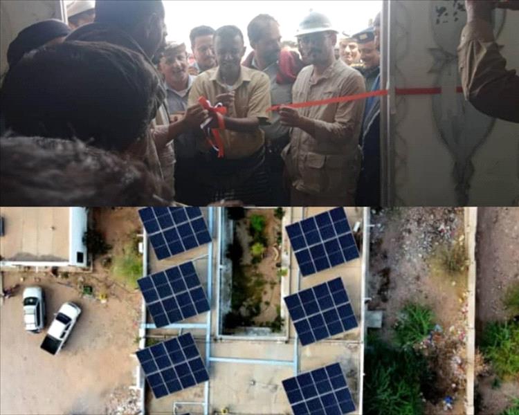 مدير عام مديرية حبان يدشن العمل لمنظومة الطاقة الشمسية في مستشفى حبان