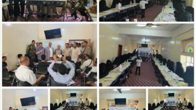 مدير عام مديرية قعطبة ومدير مكتب الصحة يدشنان الدورات التدريبية لحملة شلل الأطفال