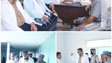 نائب مدير مكتب الصحة بمحافظة أبين يتفقد مستشفى الشهيد صلاح ناصر بالمحفد
