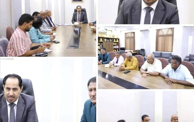 وزير الشباب والرياضة يلتقي فرع اتحاد الطب الرياضي بعدن