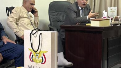 وكيل أول تعز والملحق العسكري في القاهرة يبحثان أوضاع جرحى الجيش الوطني وآليات تحسين رعايتهم