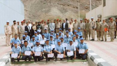 برعاية معالي وزير الدفاع.. تخريج الدفعة الثالثة من ضباط حفظ السلام بعدن