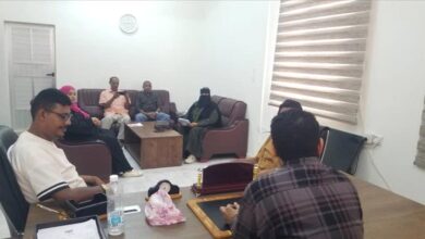 نائب المدير العام في اجتماعه مع النقابة العامة للتعليم الفني عدن: الأمور مبشرة بالخير