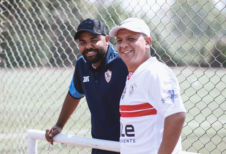 محمد عزت المدير الفني للزمالك وسيف الدين خالد المدير الإداري