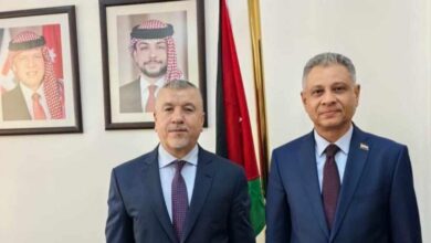 السفير فقيرة يبحث مع رئيس الدائرة العربية والشرق أوسطية في الخارجية الاردنية العلاقات الثنائية