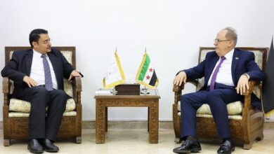 بعكر يبحث مع وزير التعليم العالي السوري تعزيز التعاون الأكاديمي بين البلدين