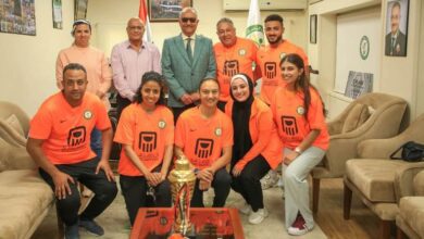 الجهاز الفني لفريق البنك الأهلي بقيادة محمد كمال