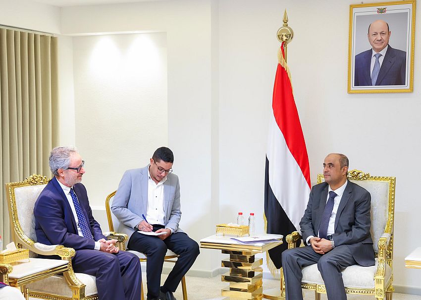 رئيس الوزراء يستقبل في عدن بعثة وسفراء عدد من دول الاتحاد الأوروبي