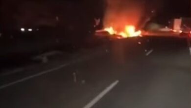 لحظة اشتعال النيران في سيارة ديوجو جوتا